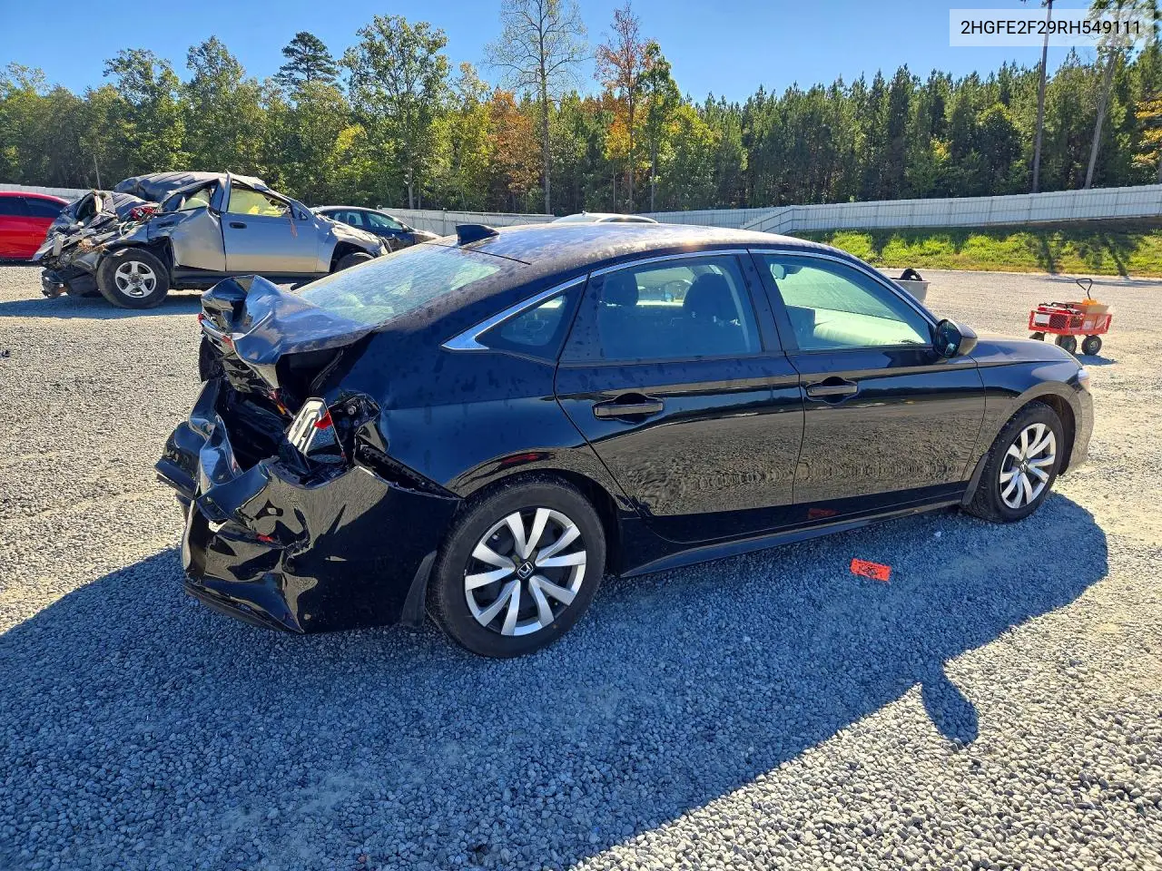 2024 HONDA CIVIC VIN 2HGFE2F29RH549111 — фото 3