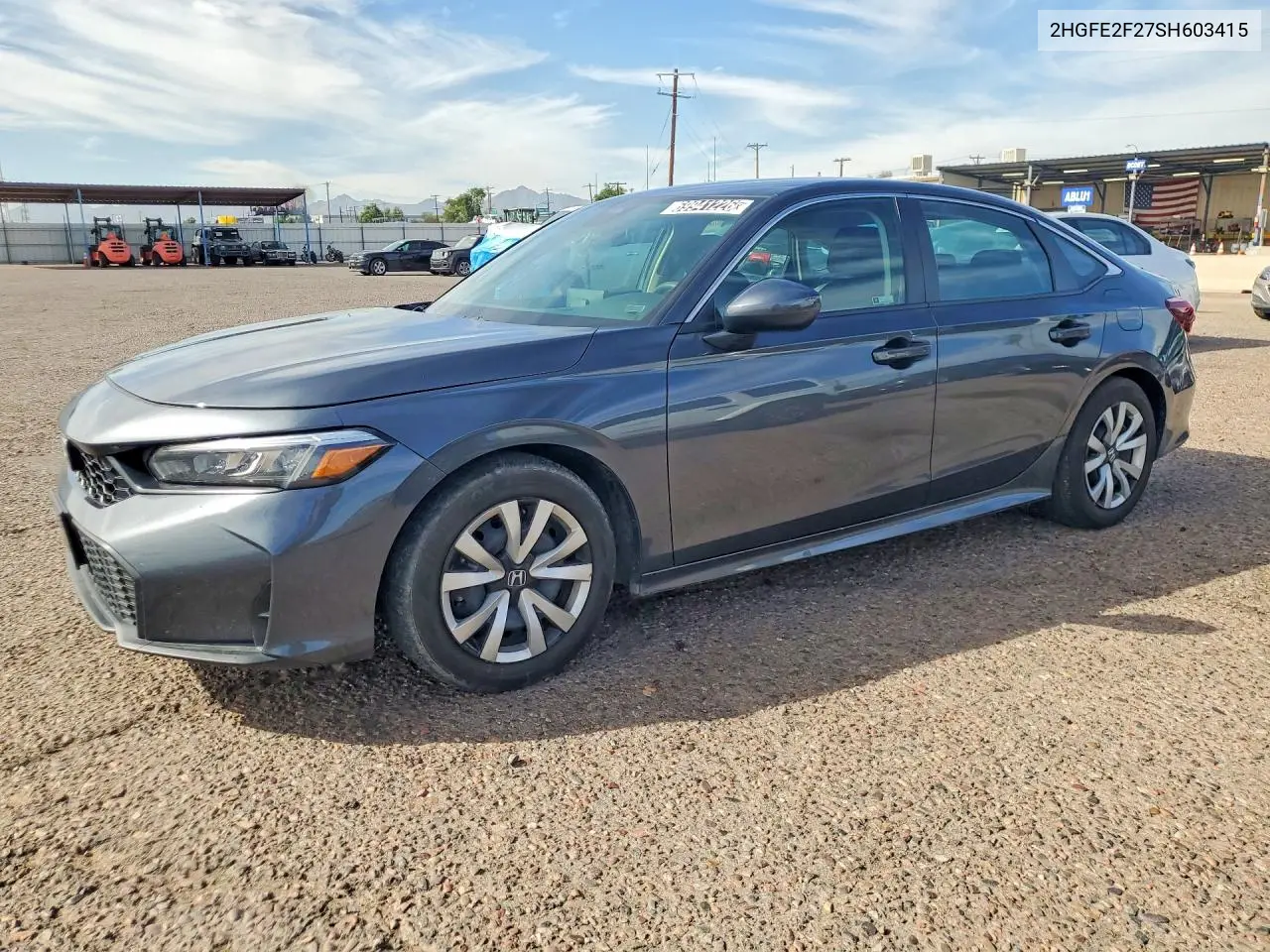 HONDA CIVIC 2025, VIN 2HGFE2F27SH603415