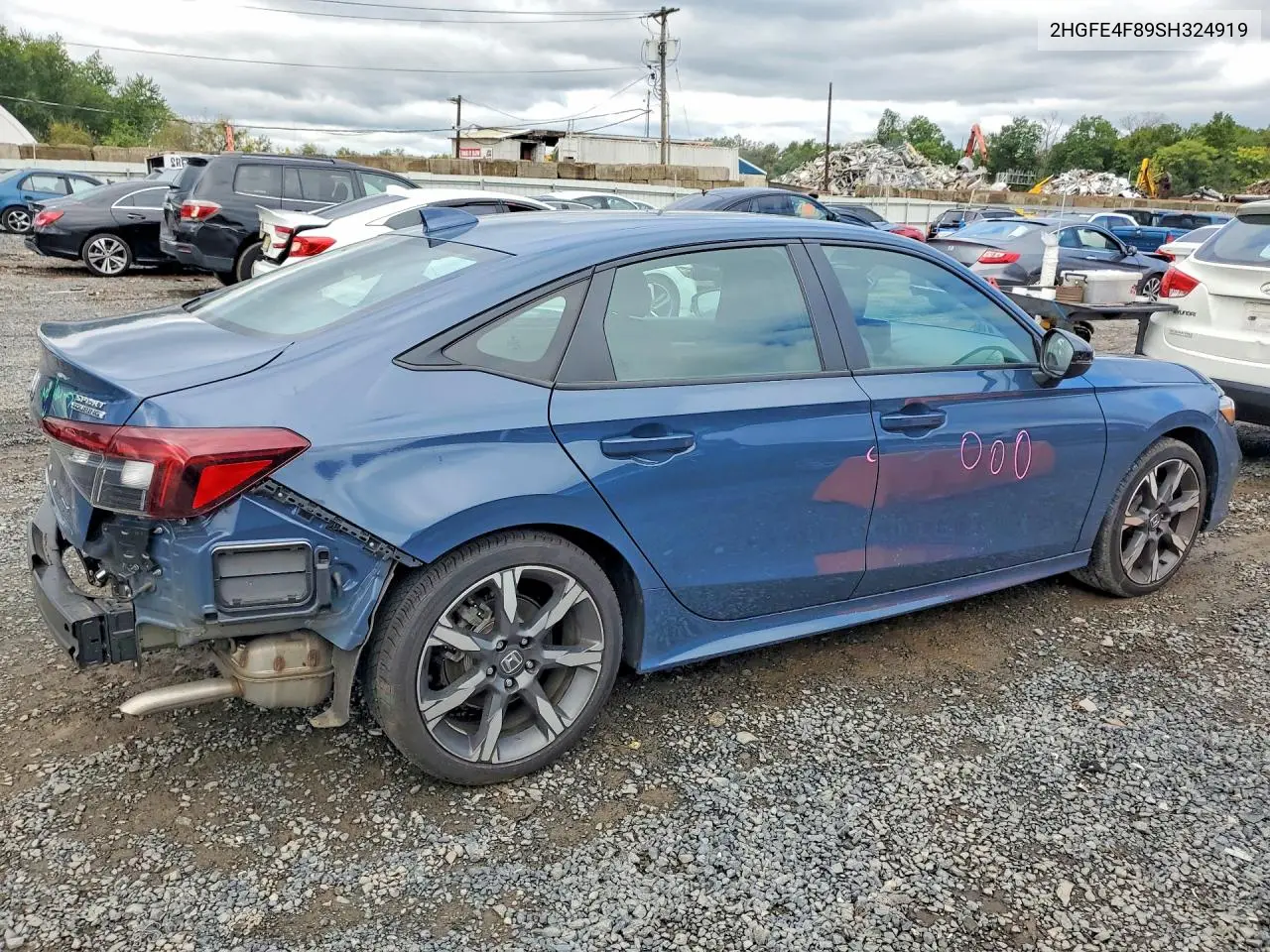 2025 HONDA CIVIC VIN 2HGFE4F89SH324919 — фото 3