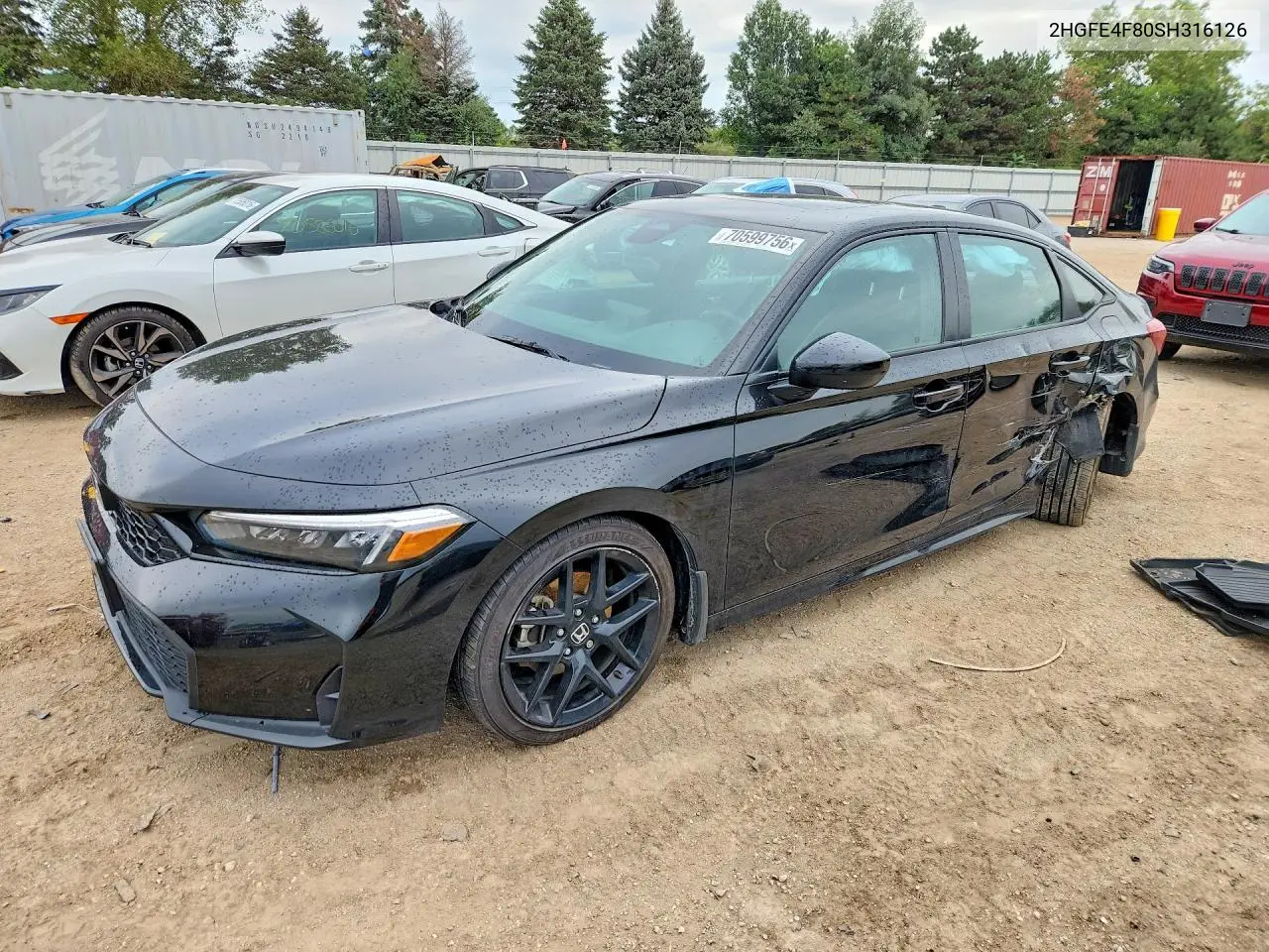 HONDA CIVIC 2025, VIN 2HGFE4F80SH316126