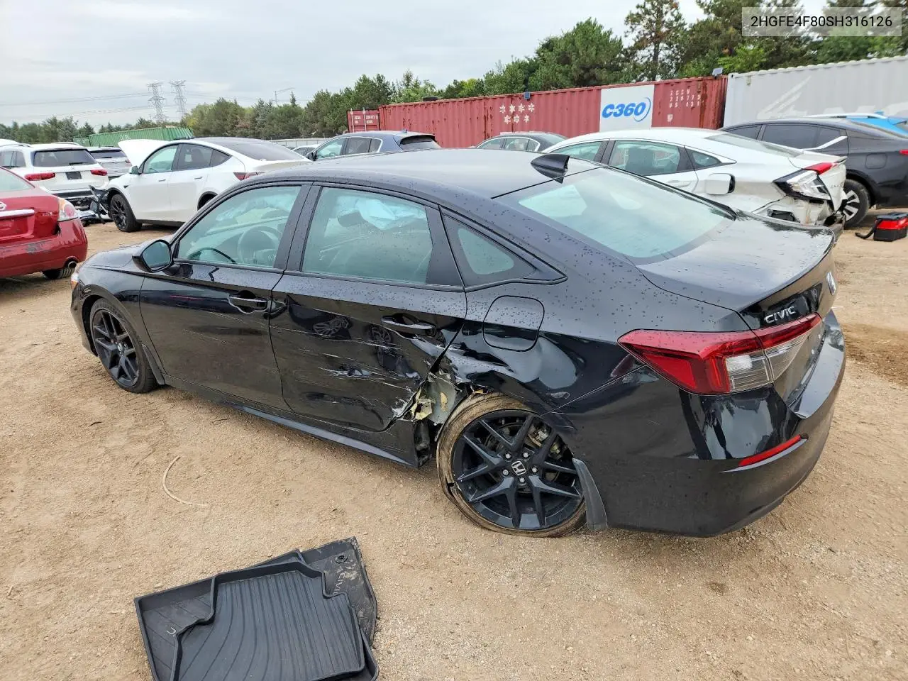 2025 HONDA CIVIC VIN 2HGFE4F80SH316126 — фото 2