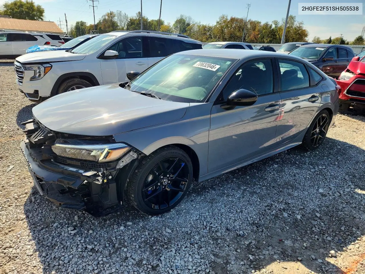 HONDA CIVIC 2025, VIN 2HGFE2F51SH505538