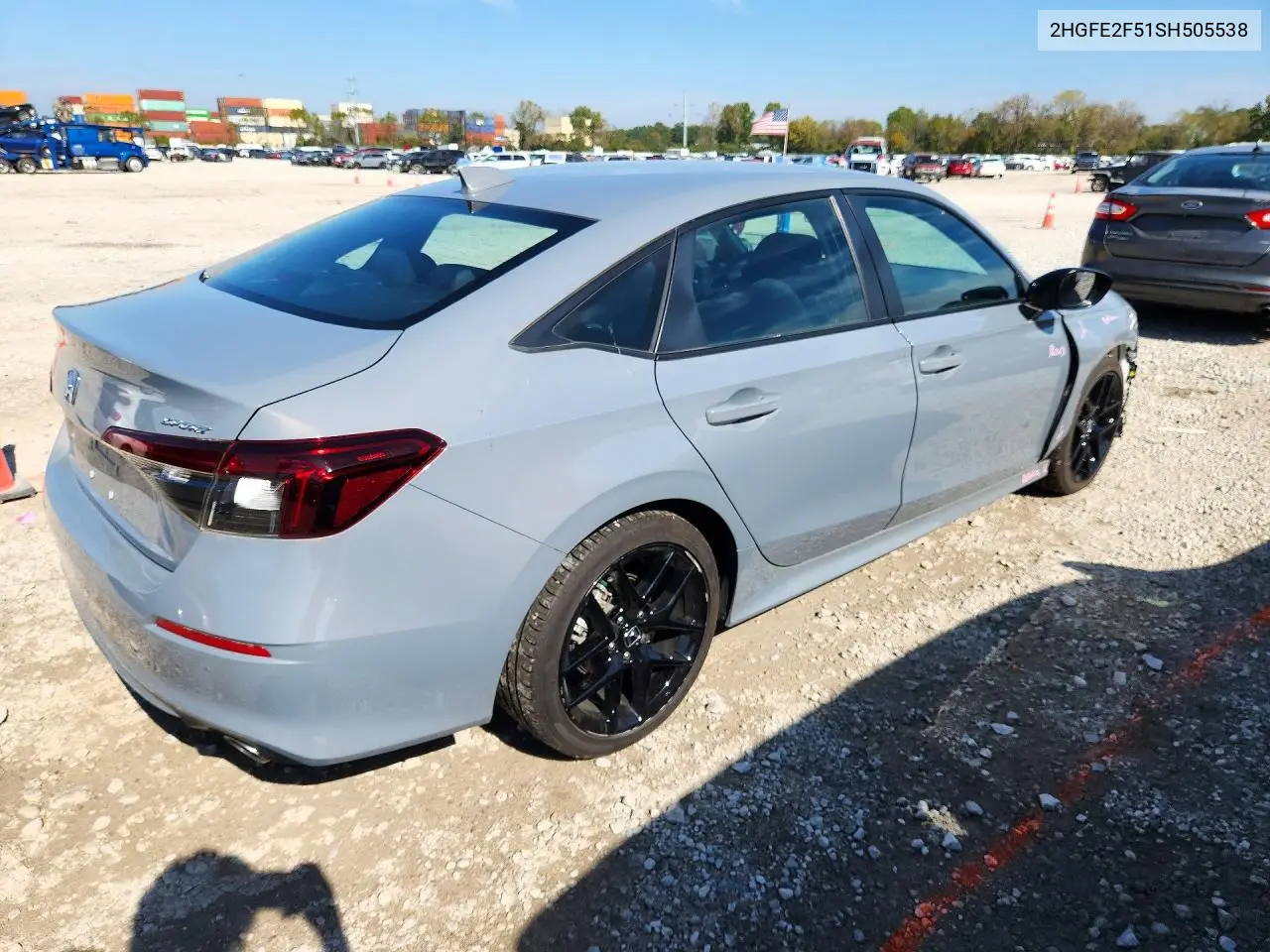 2025 HONDA CIVIC VIN 2HGFE2F51SH505538 — фото 3