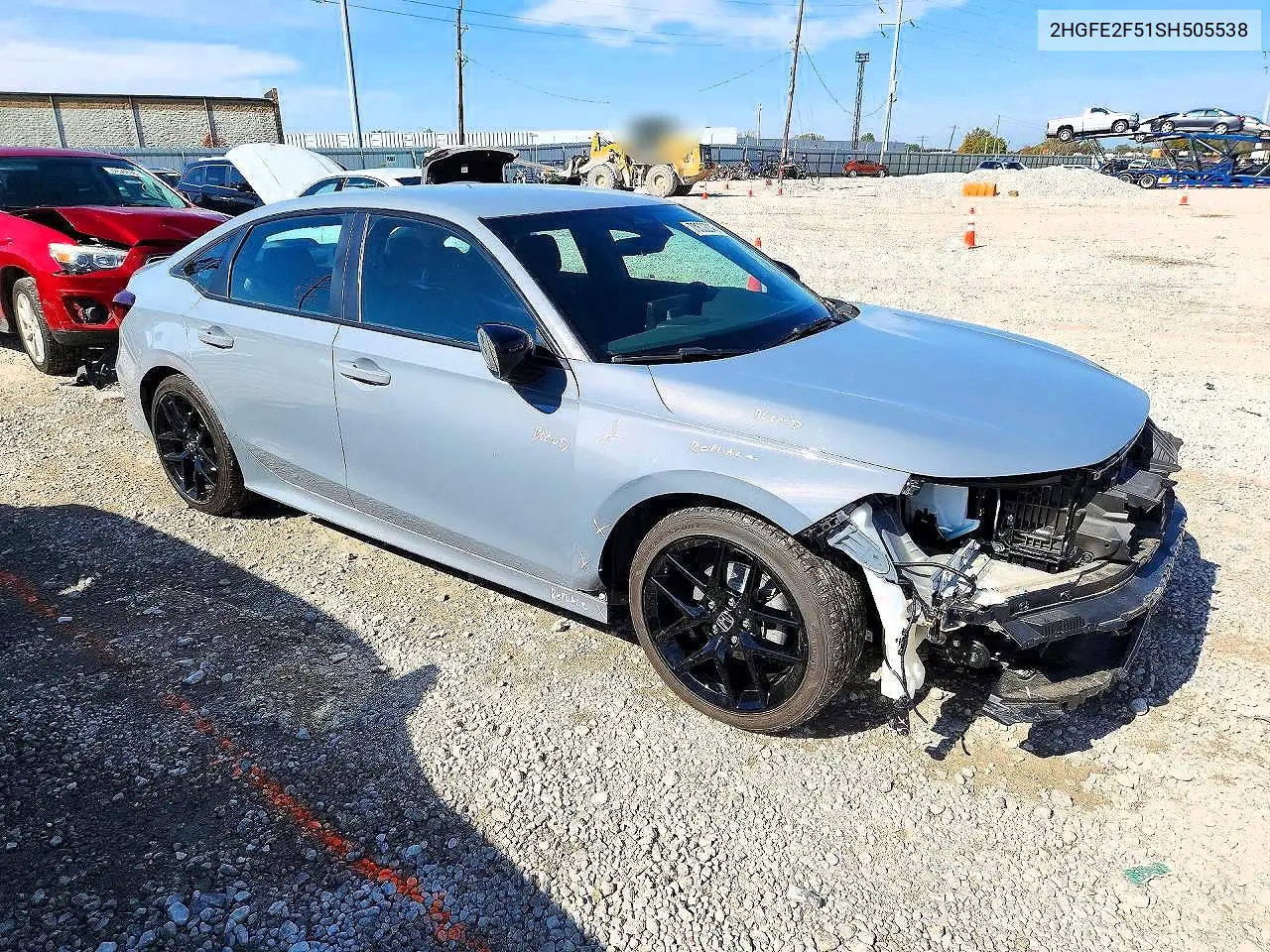 2025 HONDA CIVIC VIN 2HGFE2F51SH505538 — фото 4