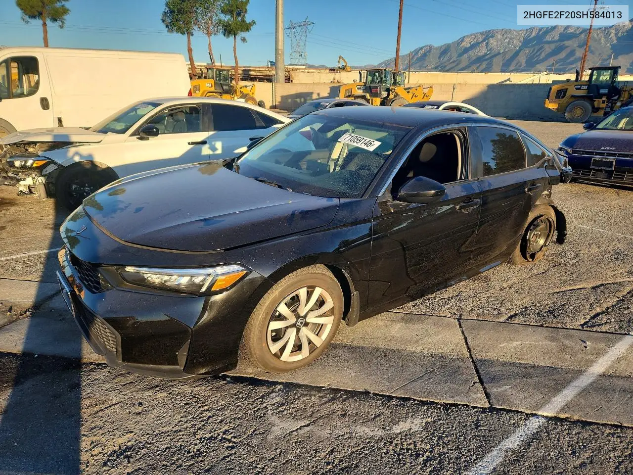 HONDA CIVIC 2025, VIN 2HGFE2F20SH584013