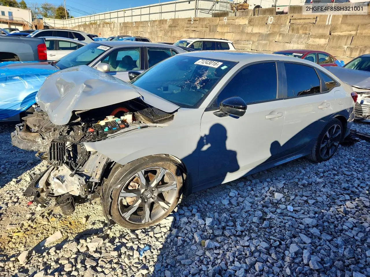 HONDA CIVIC 2025, VIN 2HGFE4F85SH321001