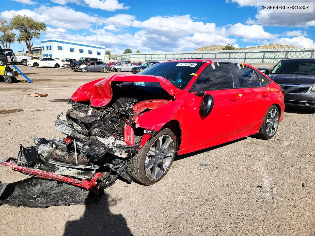HONDA CIVIC 2025, VIN 2HGFE4F86SH315854