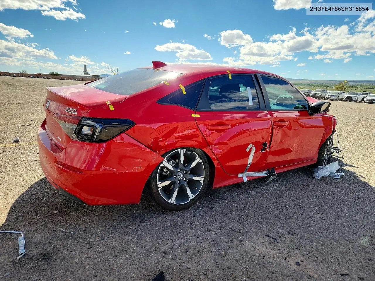 2025 HONDA CIVIC VIN 2HGFE4F86SH315854 — фото 3