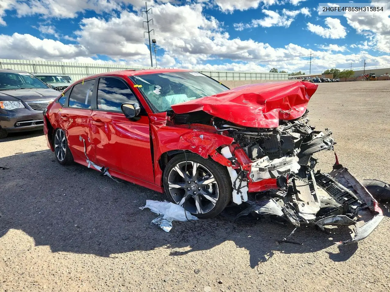 2025 HONDA CIVIC VIN 2HGFE4F86SH315854 — фото 4