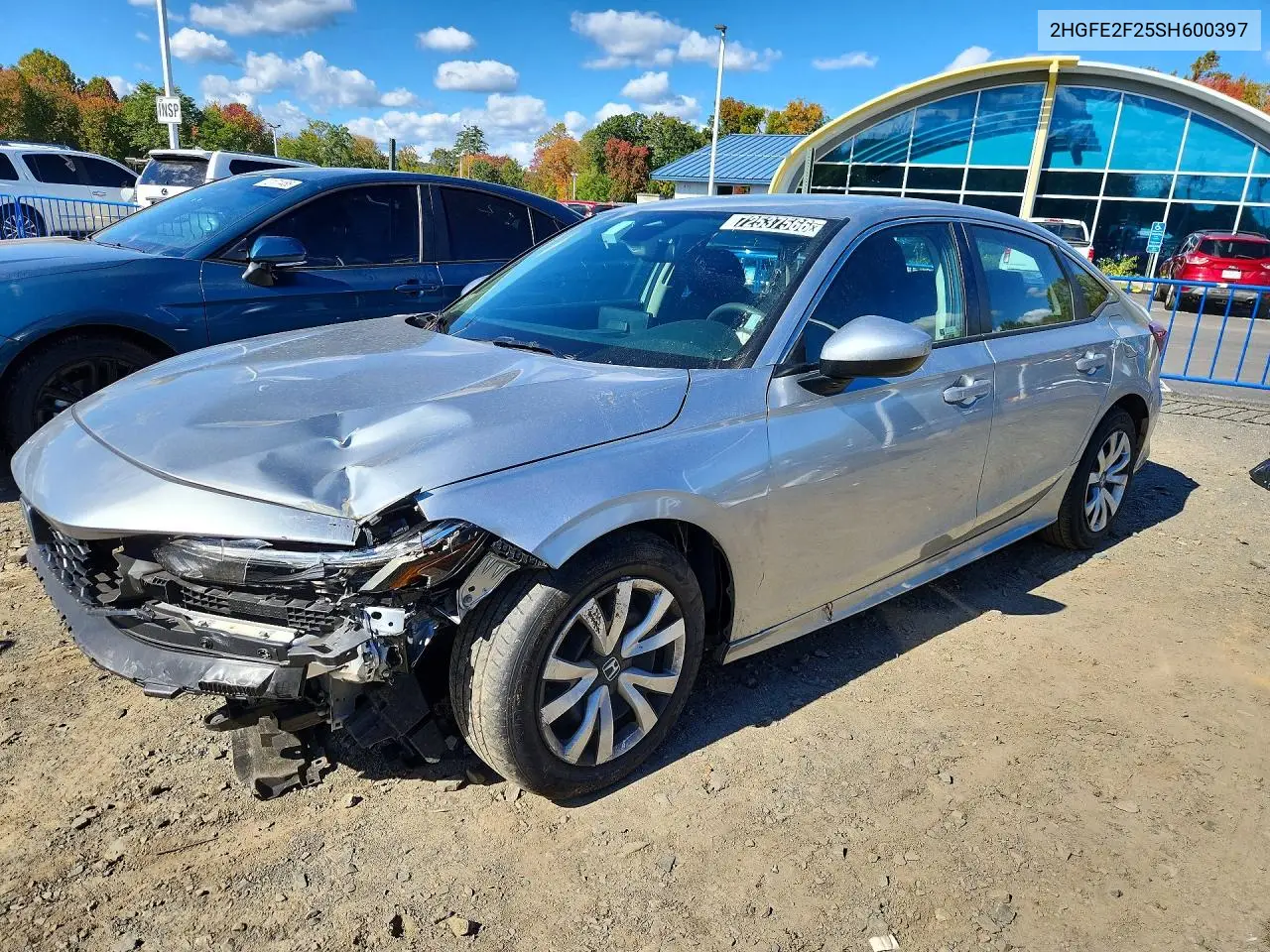 HONDA CIVIC 2025, VIN 2HGFE2F25SH600397