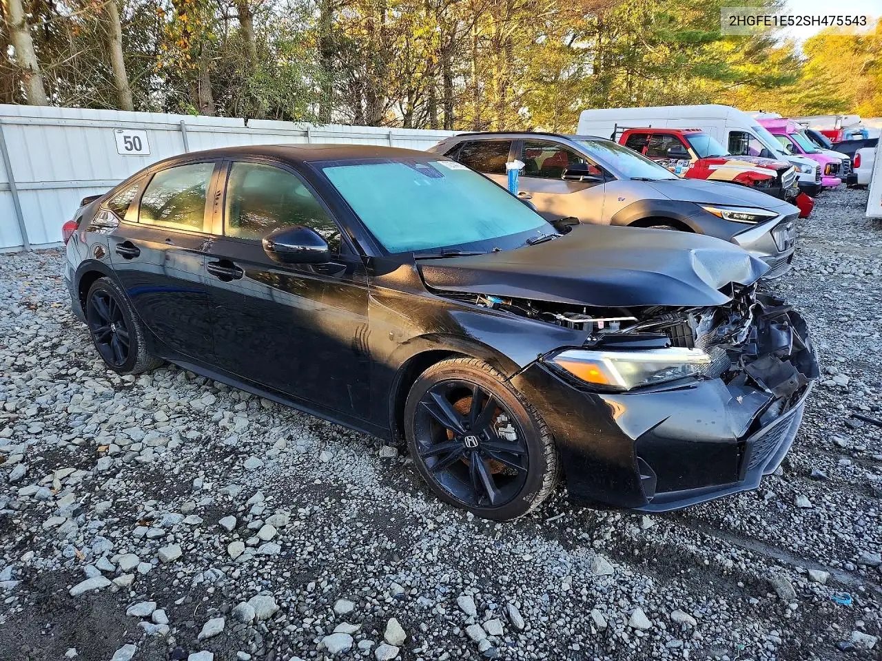 2025 HONDA CIVIC VIN 2HGFE1E52SH475543 — фото 4