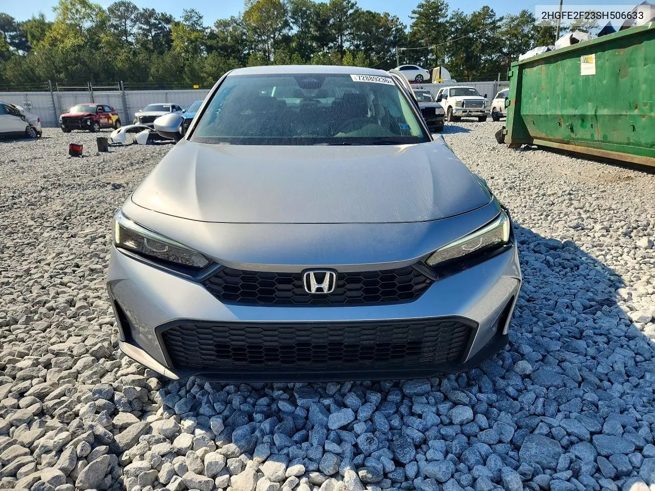 2025 HONDA CIVIC VIN 2HGFE2F23SH506633 — фото 5