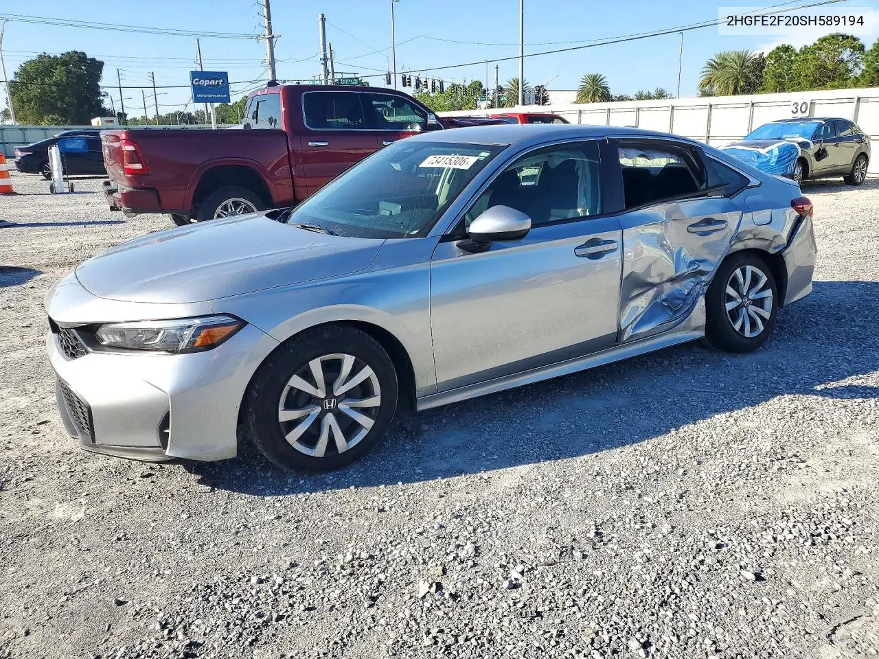 HONDA CIVIC 2025, VIN 2HGFE2F20SH589194