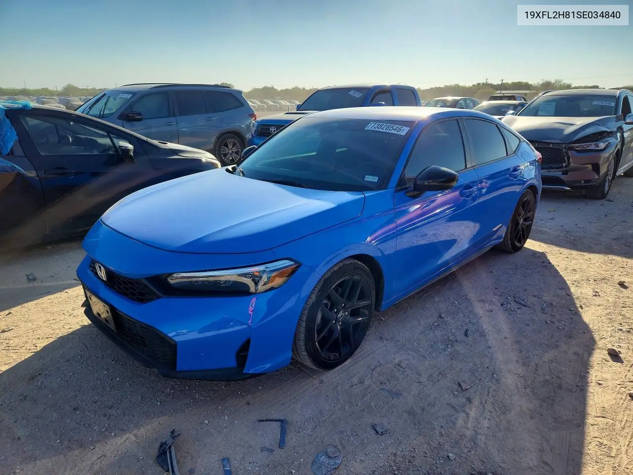 HONDA CIVIC 2025, VIN 19XFL2H81SE034840