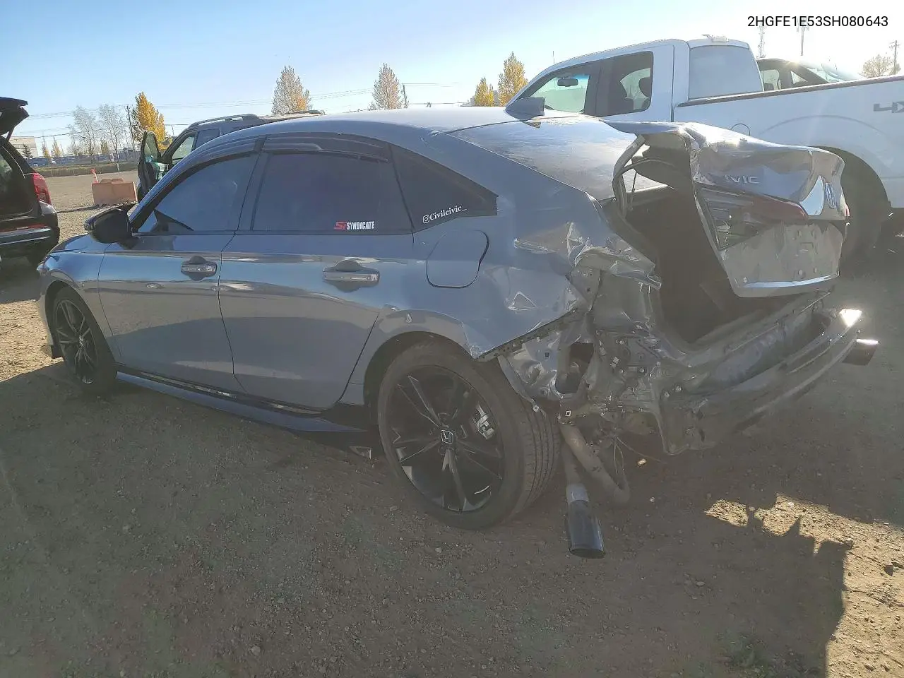 2025 HONDA CIVIC VIN 2HGFE1E53SH080643 — фото 2