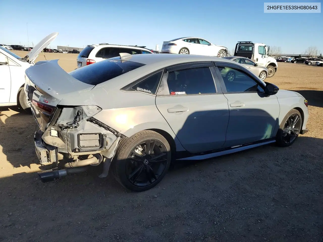 2025 HONDA CIVIC VIN 2HGFE1E53SH080643 — фото 3