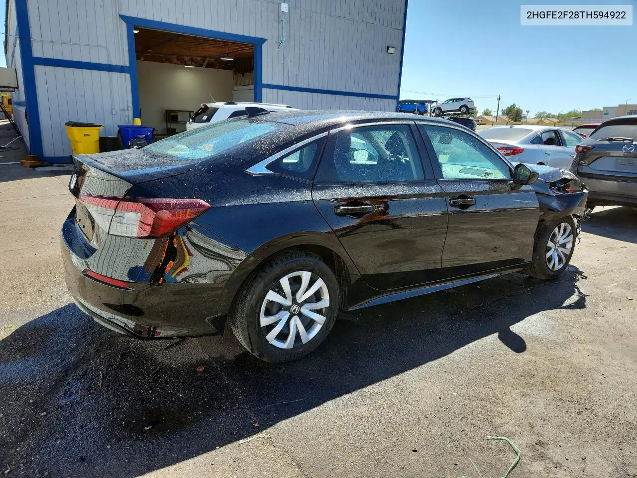 2026 HONDA CIVIC VIN 2HGFE2F28TH594922 — фото 3