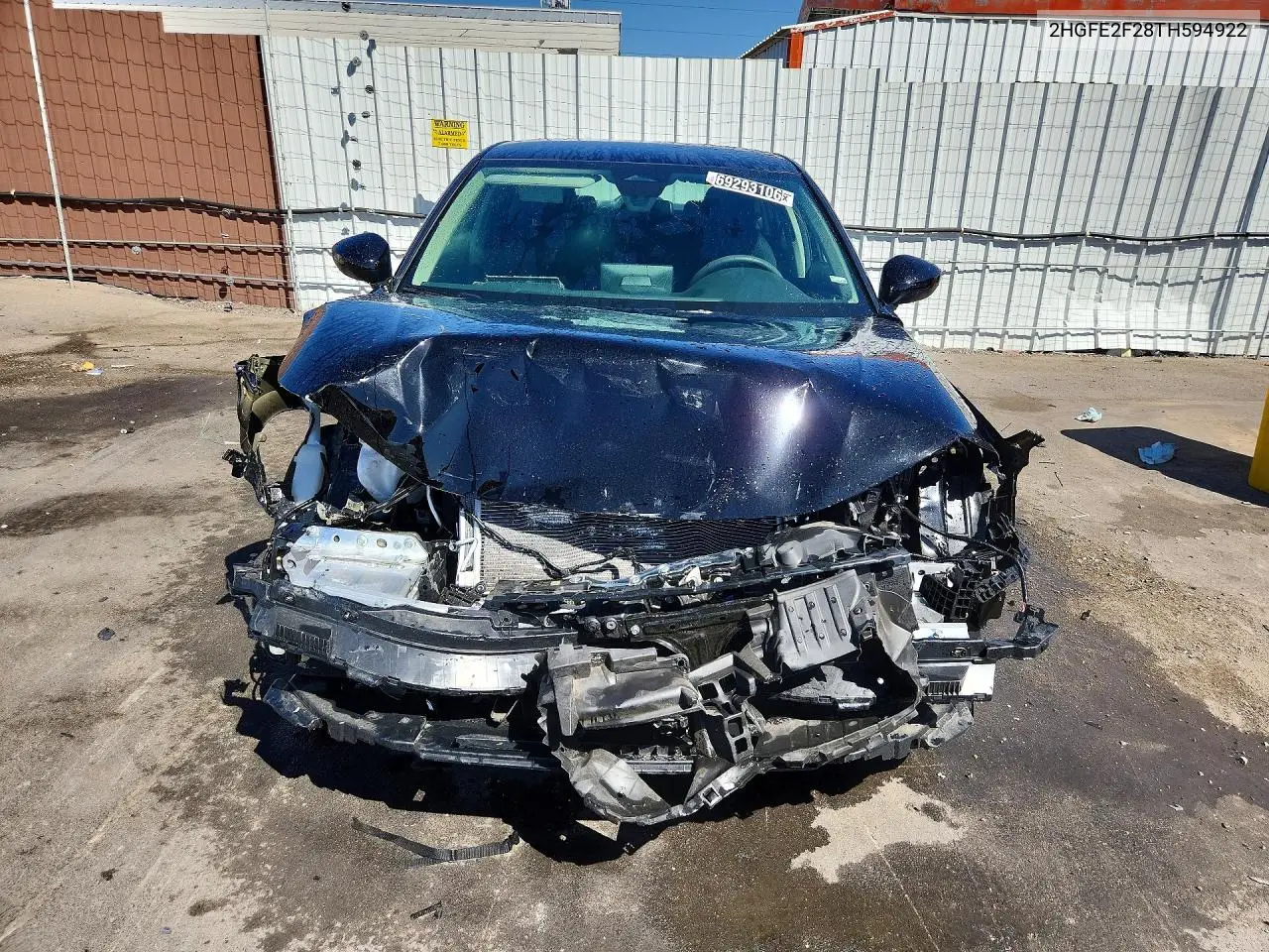 2026 HONDA CIVIC VIN 2HGFE2F28TH594922 — фото 5