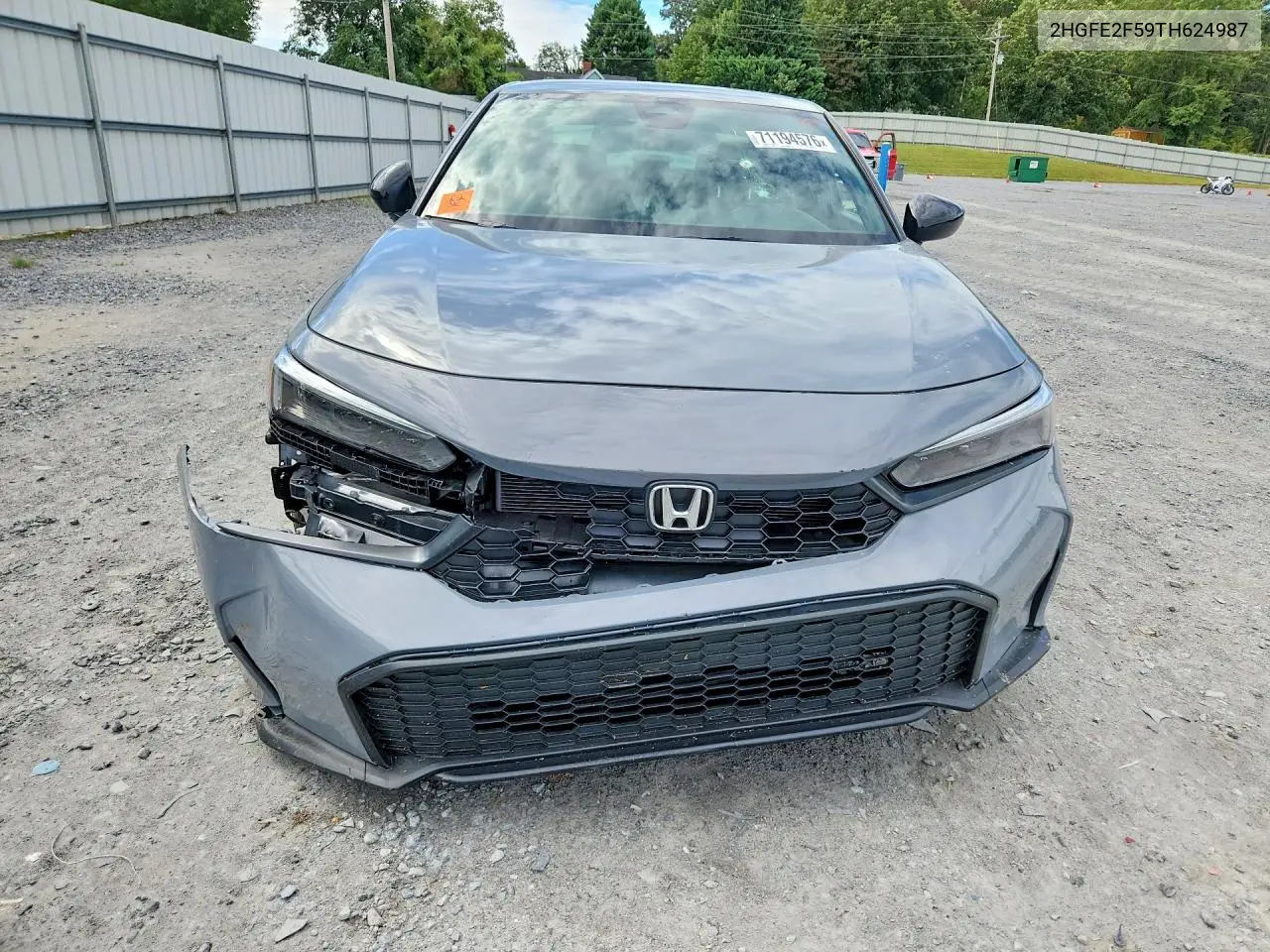 2026 HONDA CIVIC VIN 2HGFE2F59TH624987 — фото 5