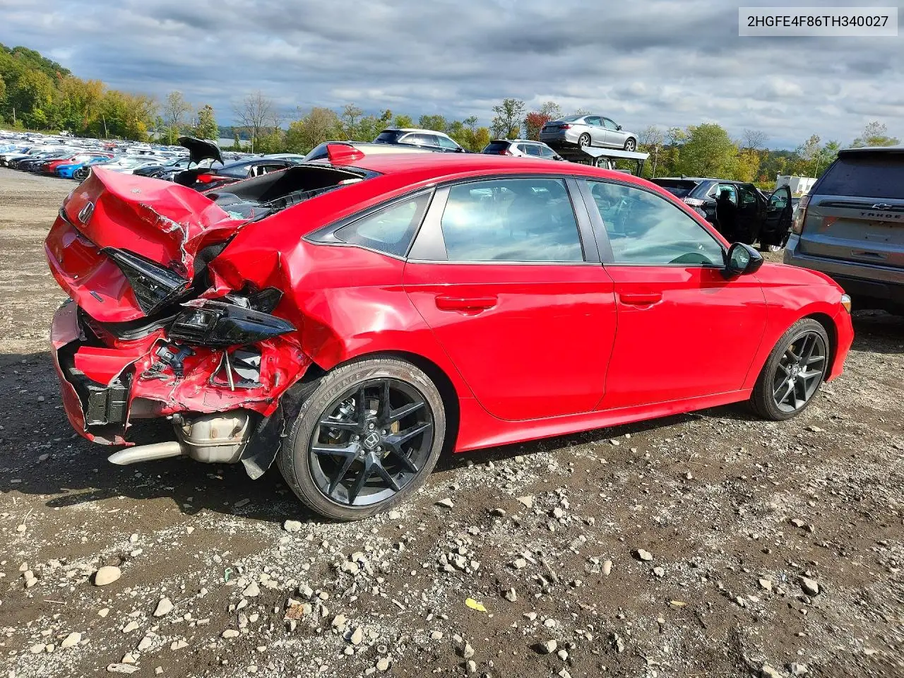 2026 HONDA CIVIC VIN 2HGFE4F86TH340027 — фото 3