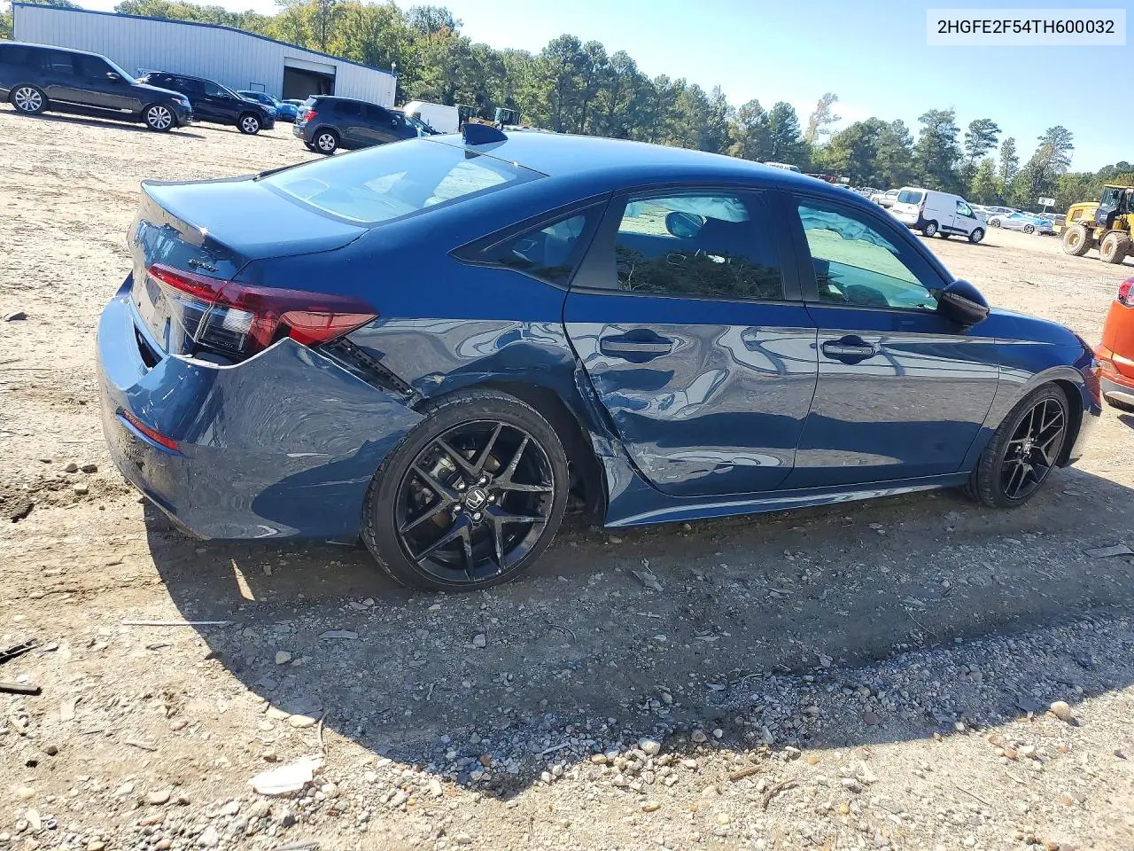 2026 HONDA CIVIC VIN 2HGFE2F54TH600032 — фото 3