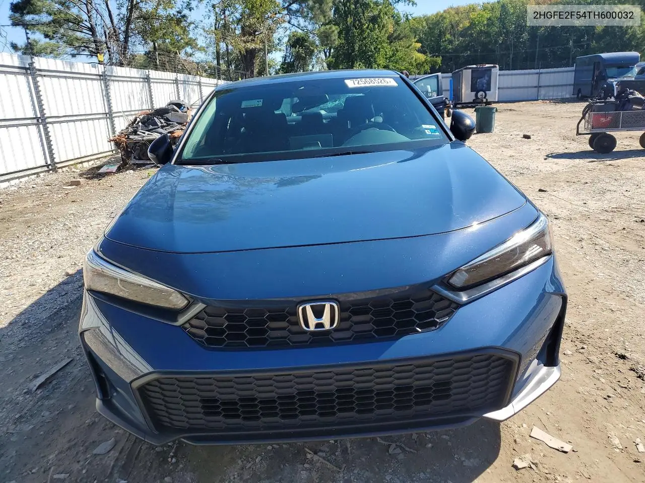2026 HONDA CIVIC VIN 2HGFE2F54TH600032 — фото 5