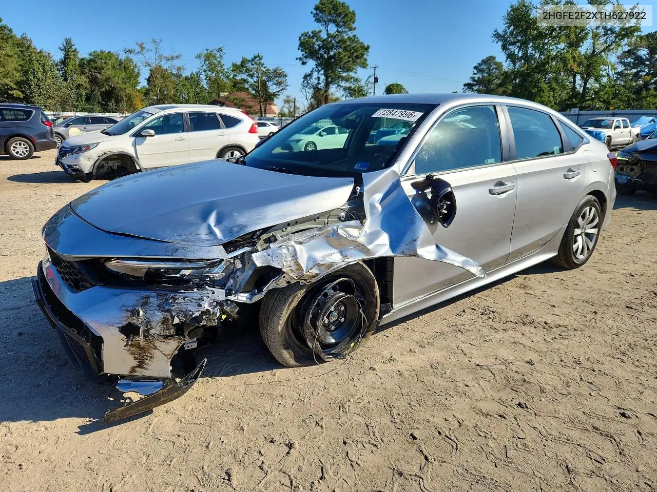 HONDA CIVIC 2026, VIN 2HGFE2F2XTH627922