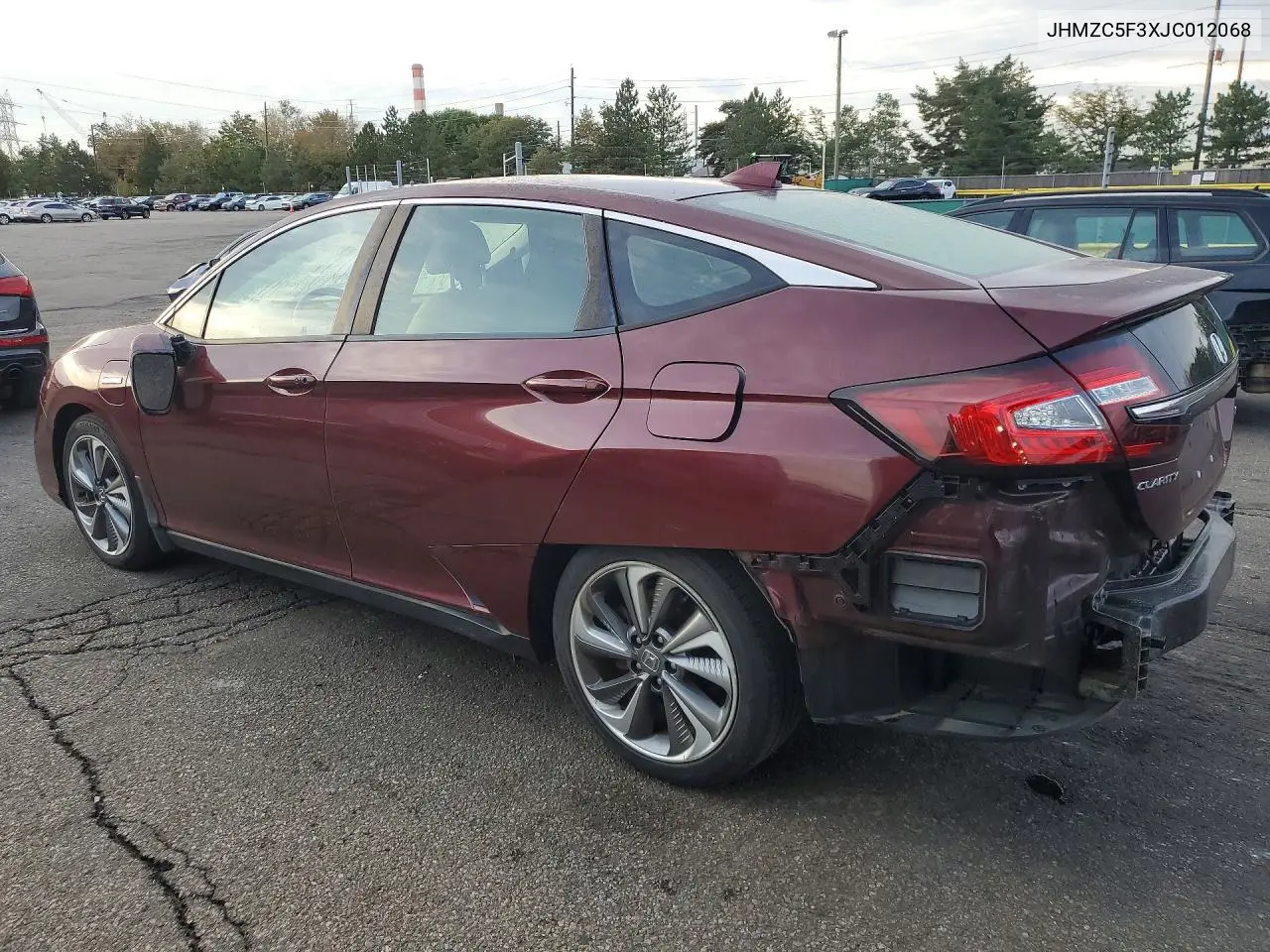 2018 HONDA CLARITY VIN JHMZC5F3XJC012068 — фото 2