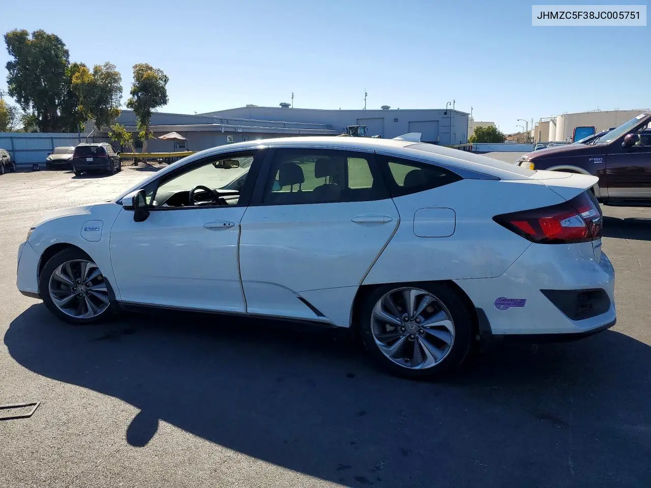 2018 HONDA CLARITY VIN JHMZC5F38JC005751 — фото 2