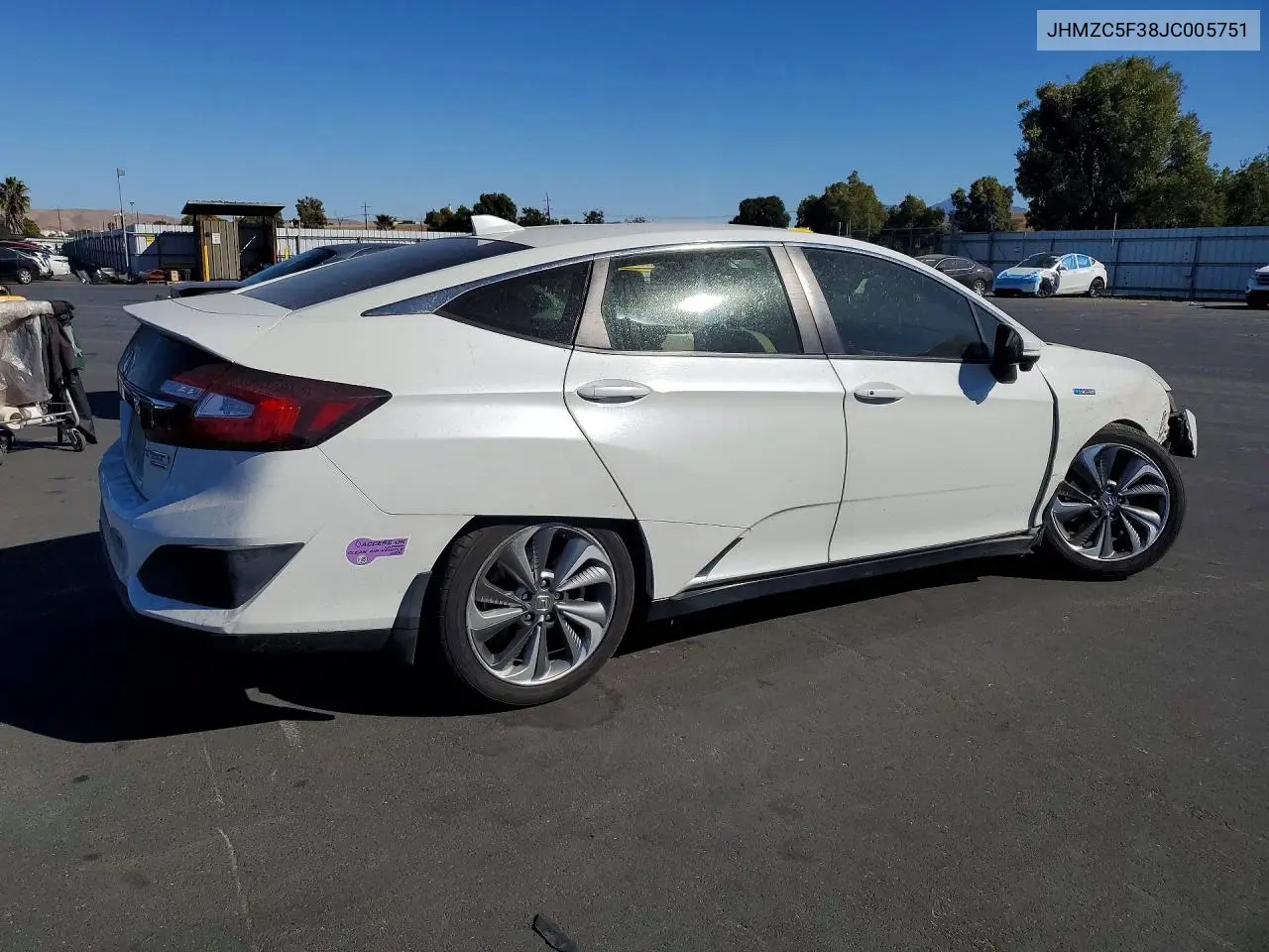 2018 HONDA CLARITY VIN JHMZC5F38JC005751 — фото 3