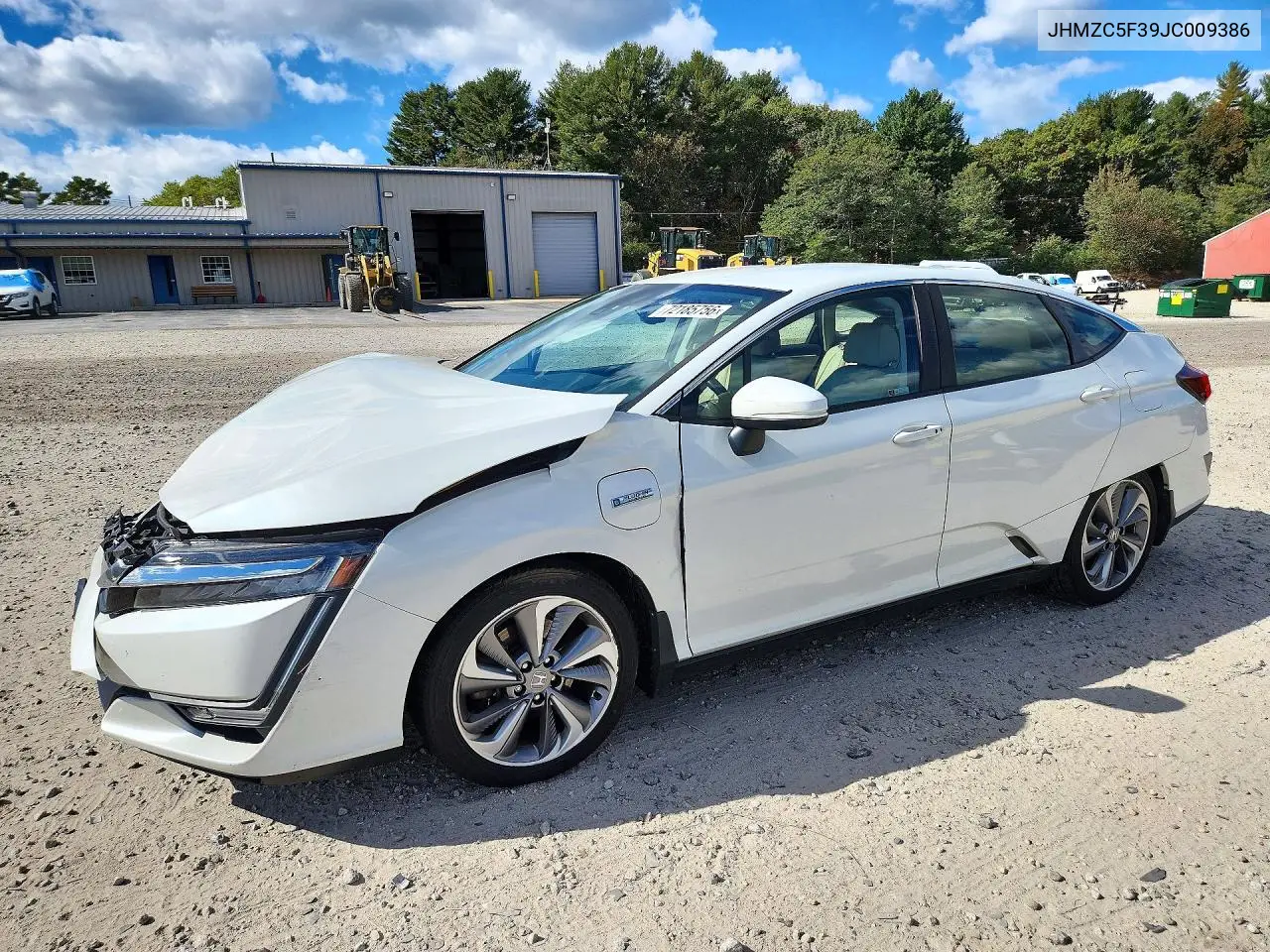 HONDA CLARITY 2018, VIN JHMZC5F39JC009386