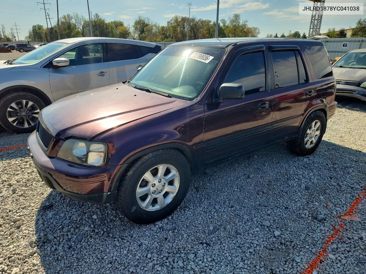 HONDA CR-V 2000, VIN JHLRD1878YC041038