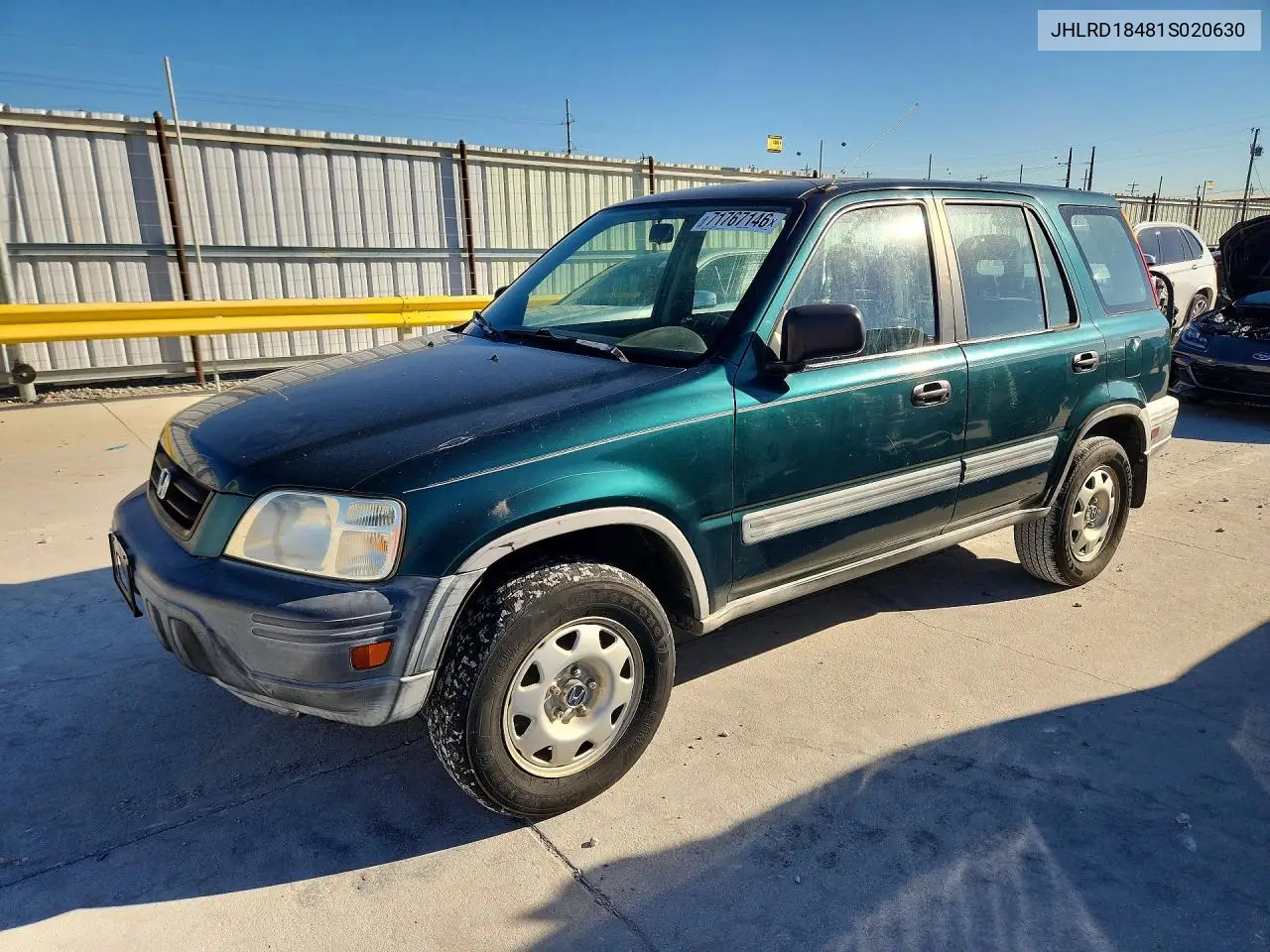 HONDA CR-V 2001, VIN JHLRD18481S020630