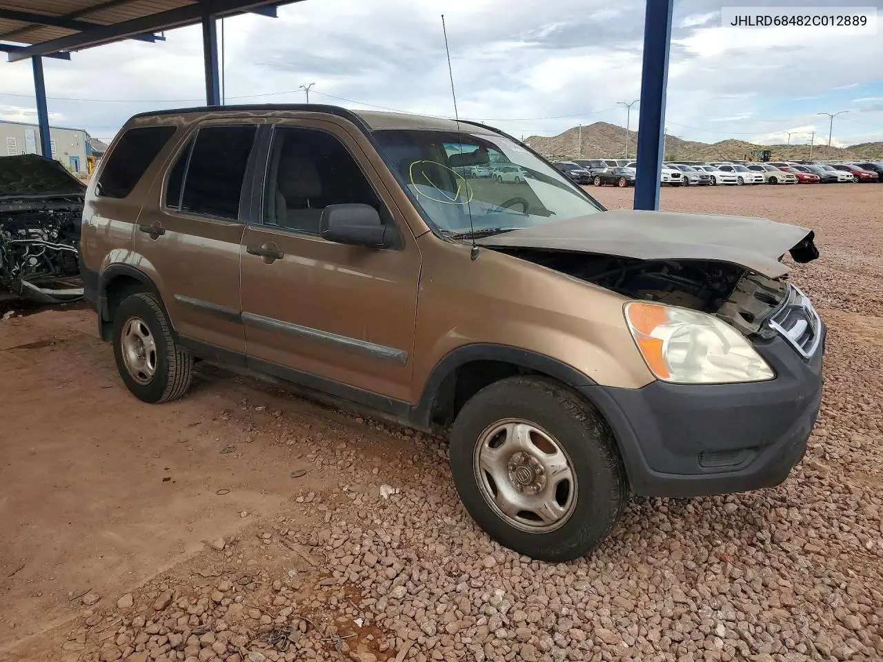 2002 HONDA CR-V VIN JHLRD68482C012889 — фото 4