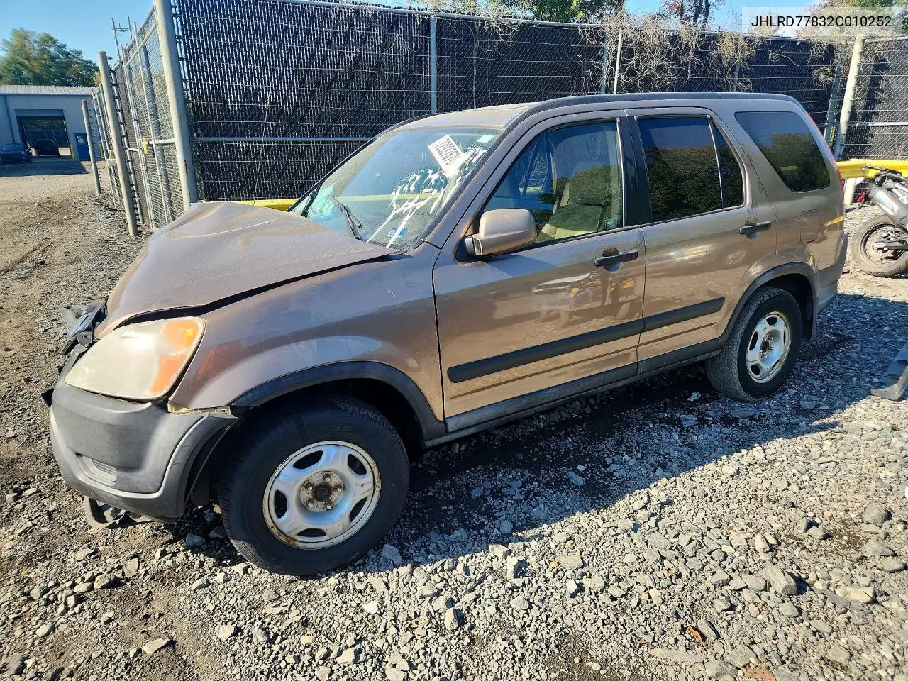 HONDA CR-V 2002, VIN JHLRD77832C010252