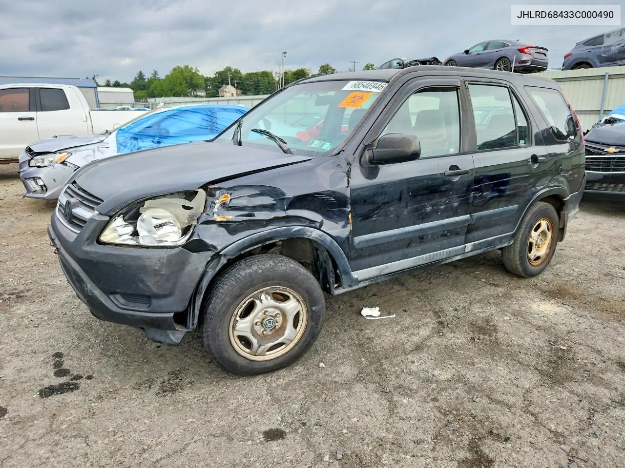 HONDA CR-V 2003, VIN JHLRD68433C000490