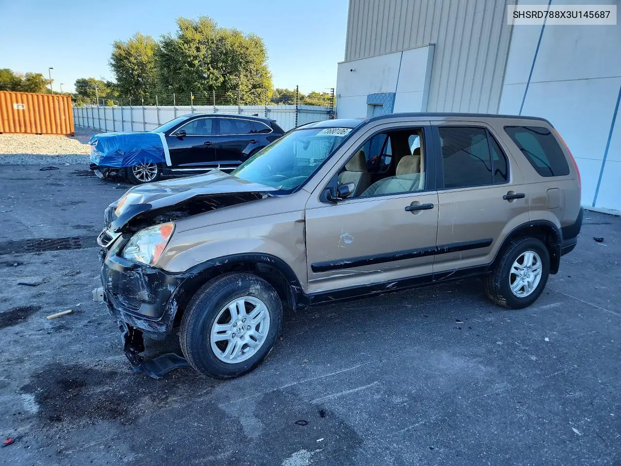 HONDA CR-V 2003, VIN SHSRD788X3U145687