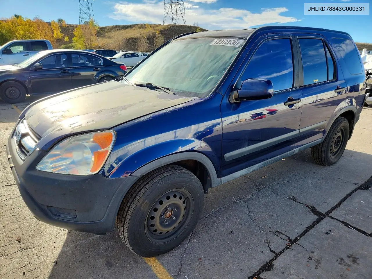 HONDA CR-V 2003, VIN JHLRD78843C000331