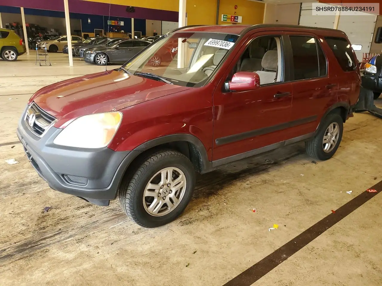 HONDA CR-V 2004, VIN SHSRD78884U234191
