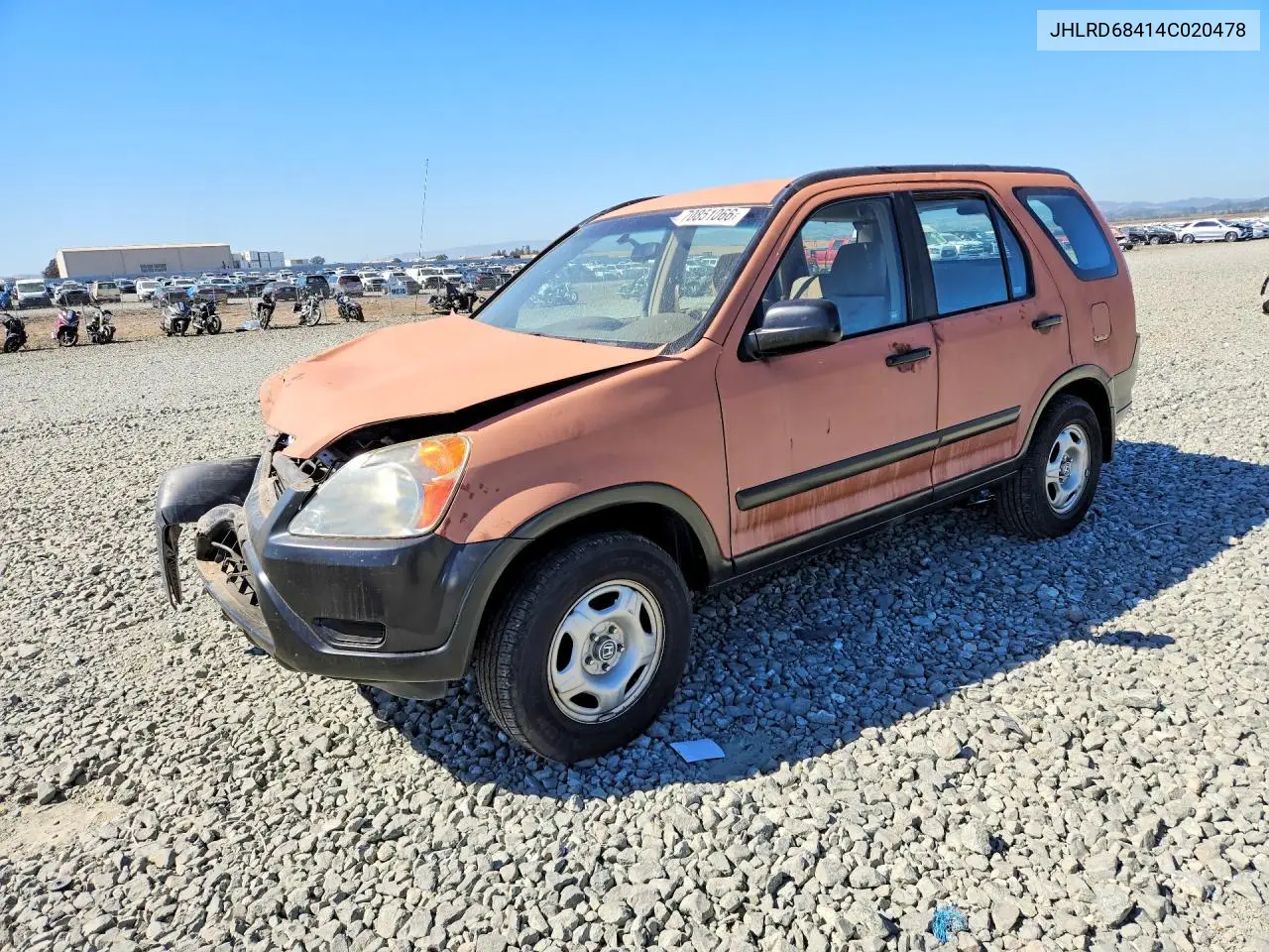 HONDA CR-V 2004, VIN JHLRD68414C020478