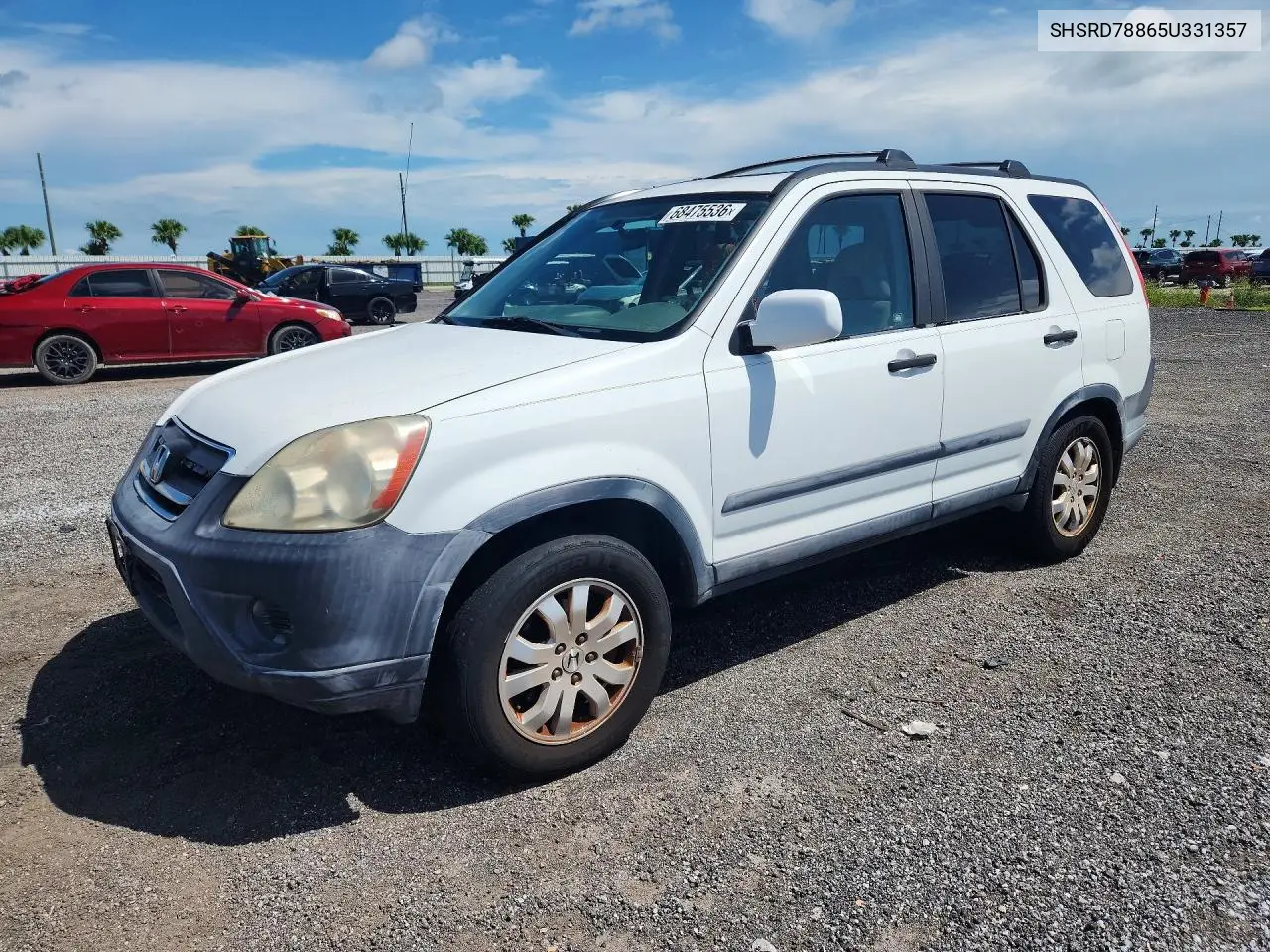 HONDA CR-V 2005, VIN SHSRD78865U331357
