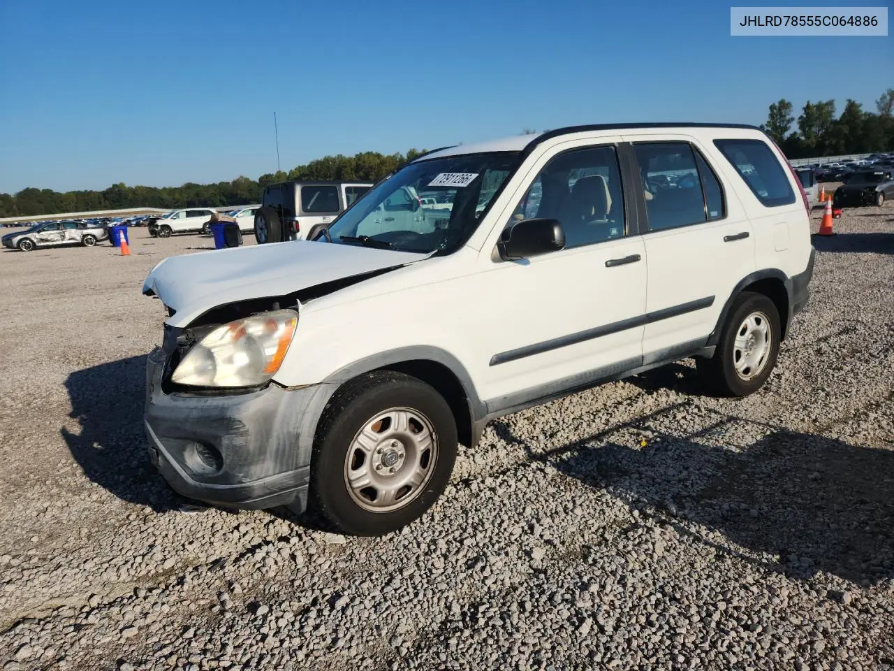 HONDA CR-V 2005, VIN JHLRD78555C064886