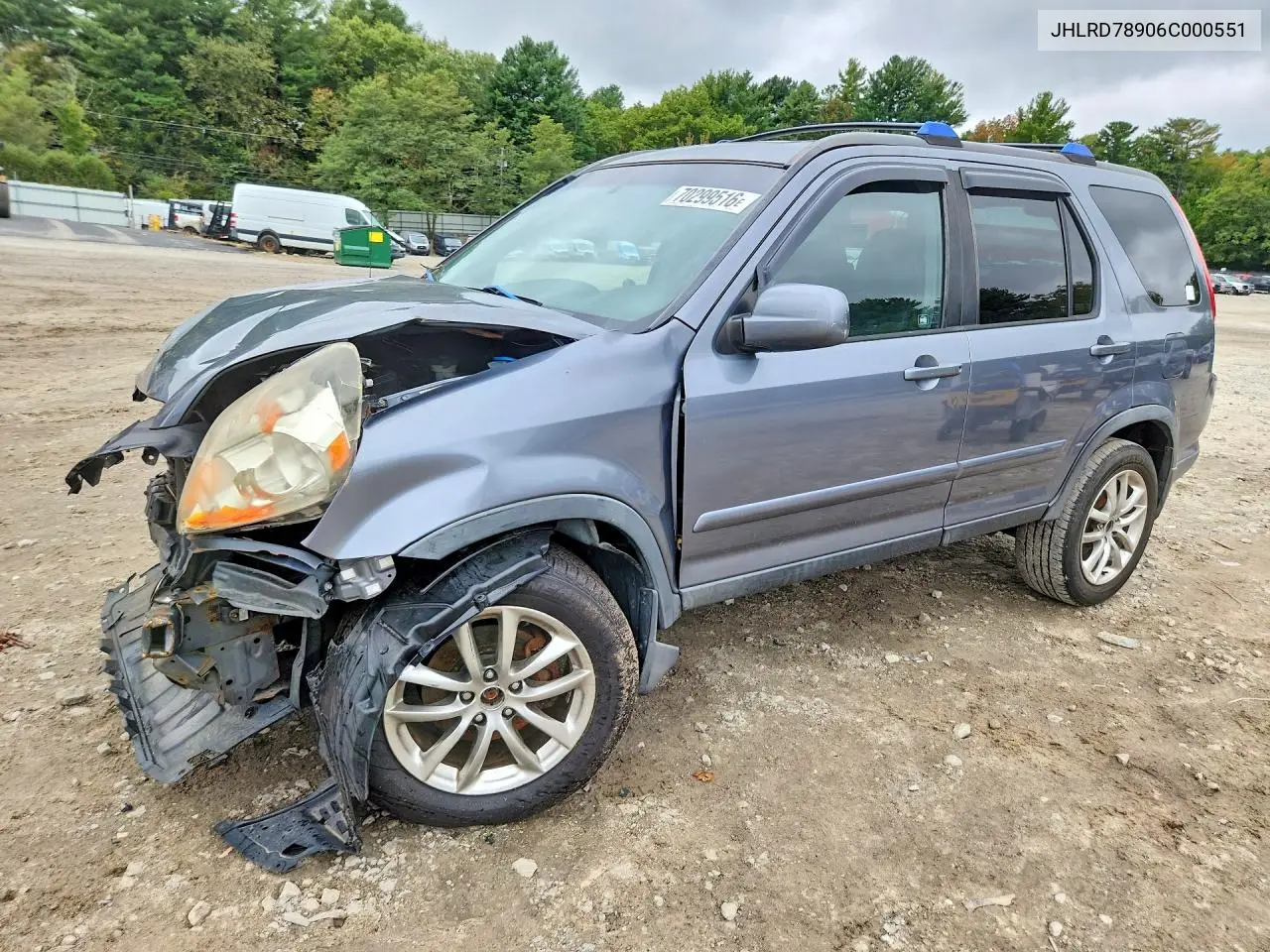 HONDA CR-V 2006, VIN JHLRD78906C000551