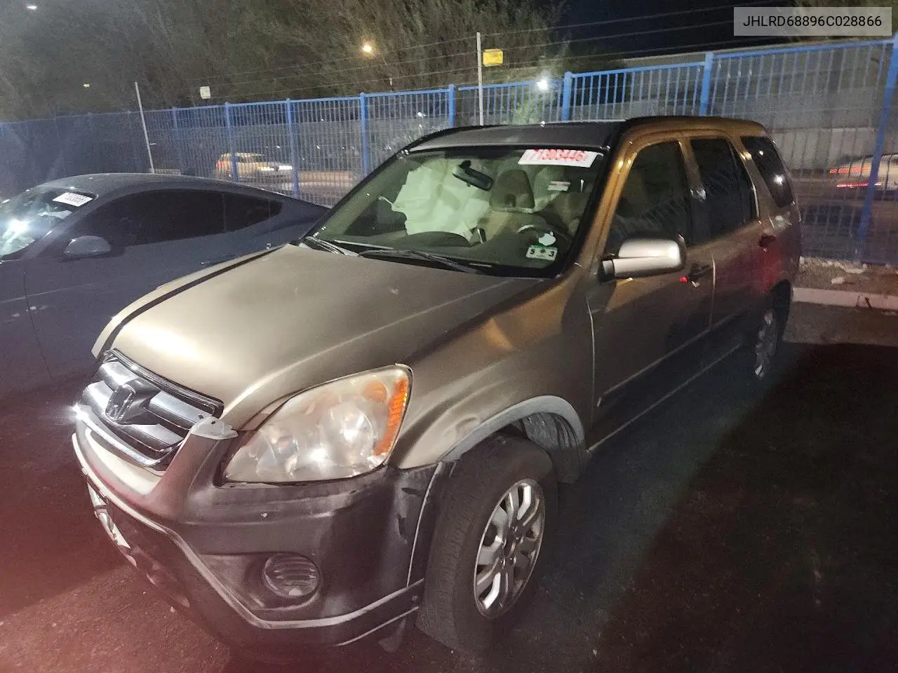 HONDA CR-V 2006, VIN JHLRD68896C028866