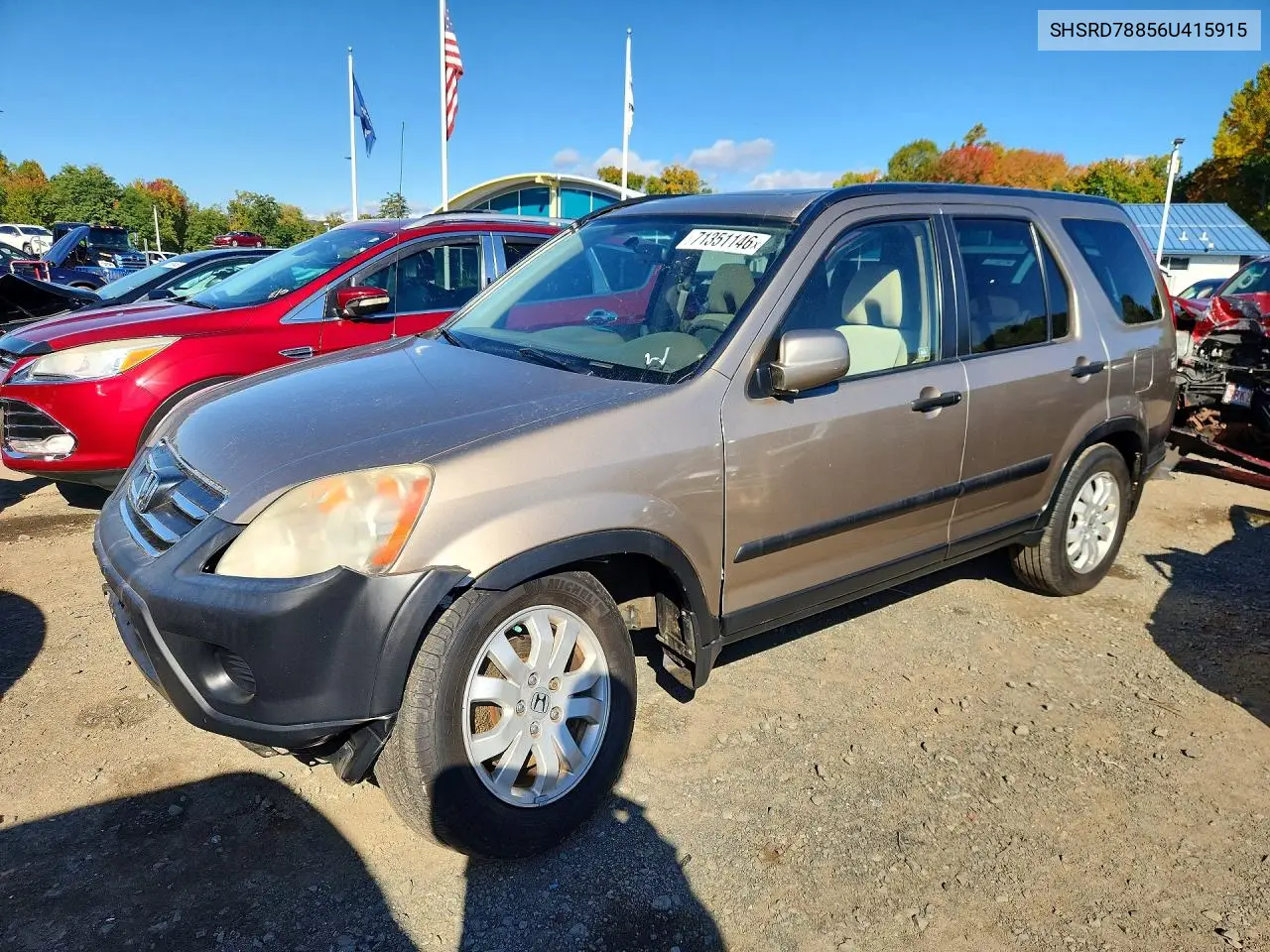 HONDA CR-V 2006, VIN SHSRD78856U415915