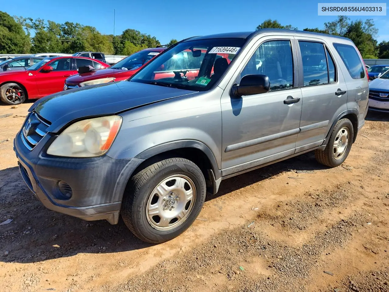 HONDA CR-V 2006, VIN SHSRD68556U403313