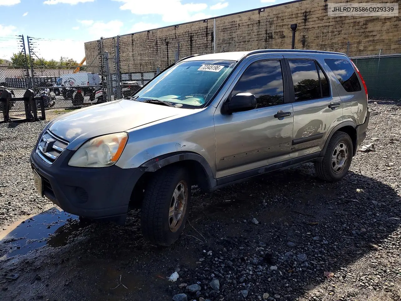 HONDA CR-V 2006, VIN JHLRD78586C029339