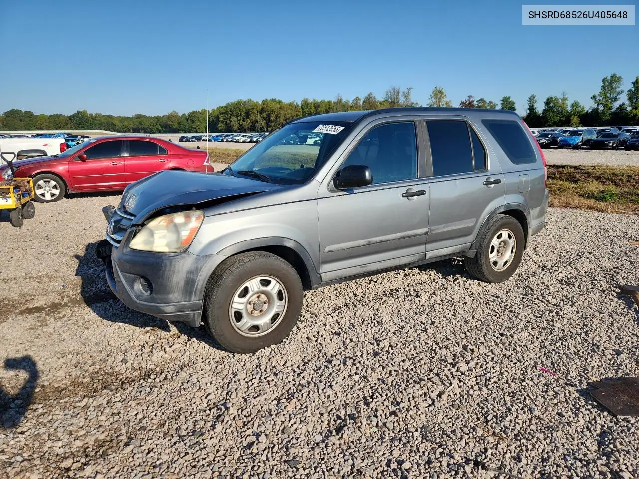 HONDA CR-V 2006, VIN SHSRD68526U405648