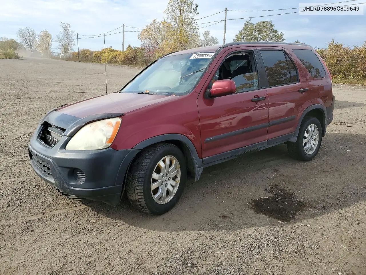HONDA CR-V 2006, VIN JHLRD78896C809649