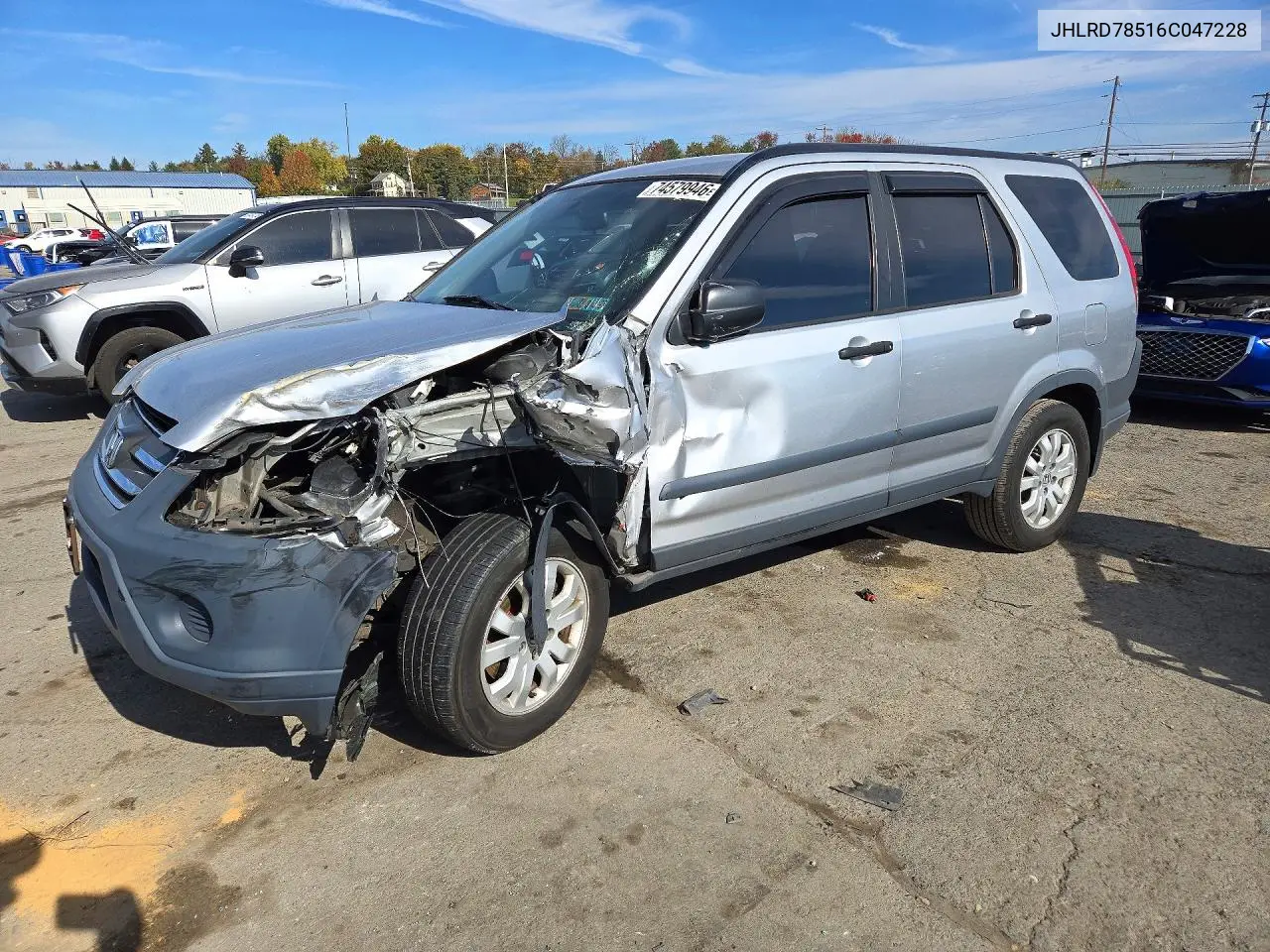 HONDA CR-V 2006, VIN JHLRD78516C047228